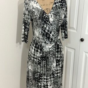 Elegant Black and White Women's Dress